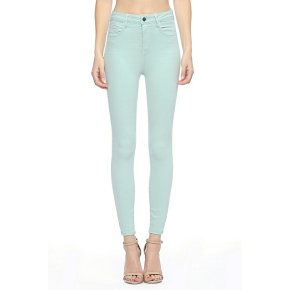 Cello Skinny Jeans, Junior Green High Rise Stretch Spandex Sz 1, 3, 5, 7, 9, 11 - Picture 4 of 6